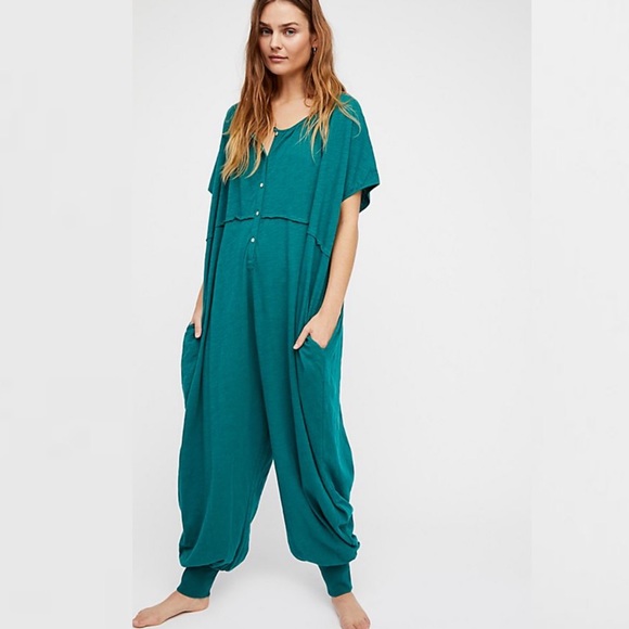 Free People Pants - Free People | No Bad Days Jumper Lounge Boho Green